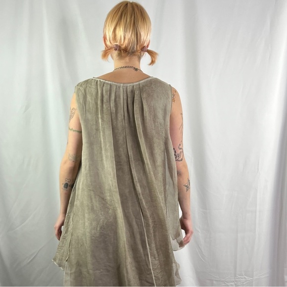 Minkas Taupe Lagenlook Maxi Apron Dress - Picture 4 of 13